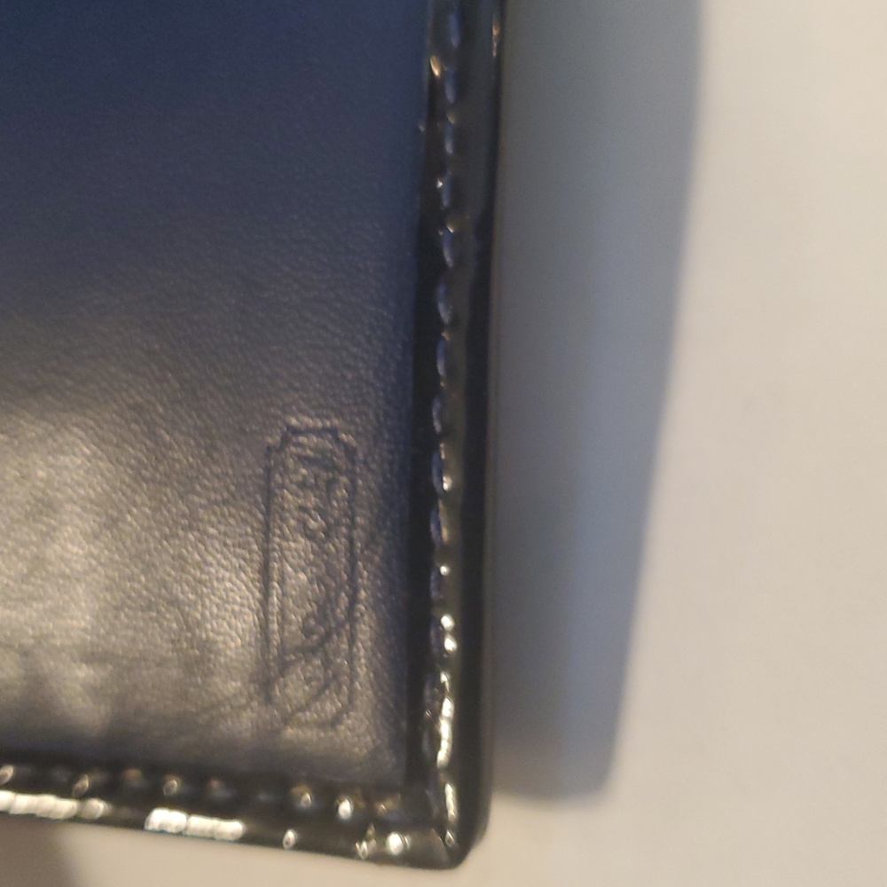 Coach Blue Patent Leather Wallet with Signature Gloss - Picture 5 of 7
